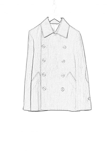 KANG MC 009 LY METAMOR Men BackElbow Split Layer Peacoat Coat Herren Jacke Mantel linen waxed cotton off grey hide m 2