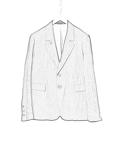 KANG MJ 010 METAMOR Men Mid Fit 3 Buttoned Jacket Herren Jacke Blazer linen waxed cotton off grey hide m 2