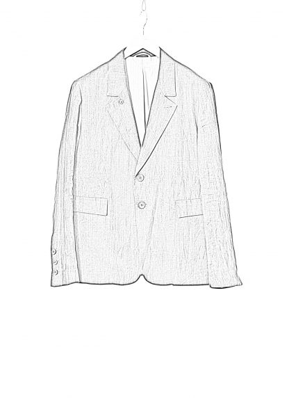 KANG MJ 010 METAMOR Men Mid Fit 3 Buttoned Jacket Herren Jacke Blazer linen waxed cotton off grey hide m 2