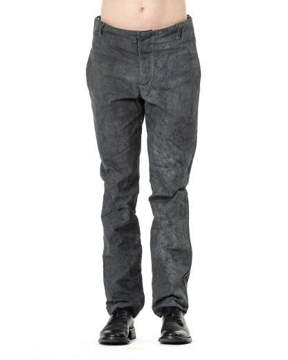 KANG MP 011 COHAX CD Men Back Split Low Crotch Pants Herren Hose Trousers cotton waxed off black hide m 3