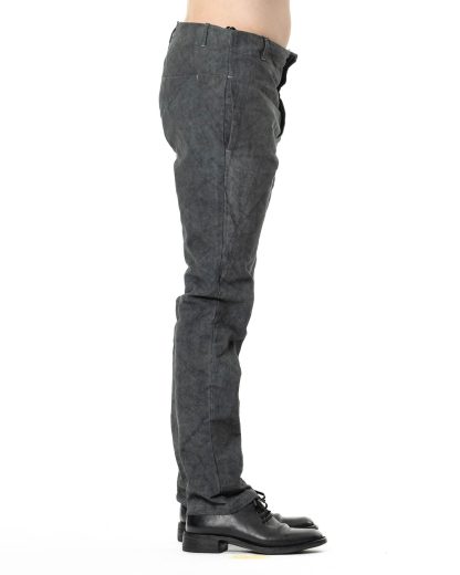 KANG MP 011 COHAX CD Men Back Split Low Crotch Pants Herren Hose Trousers cotton waxed off black hide m 4