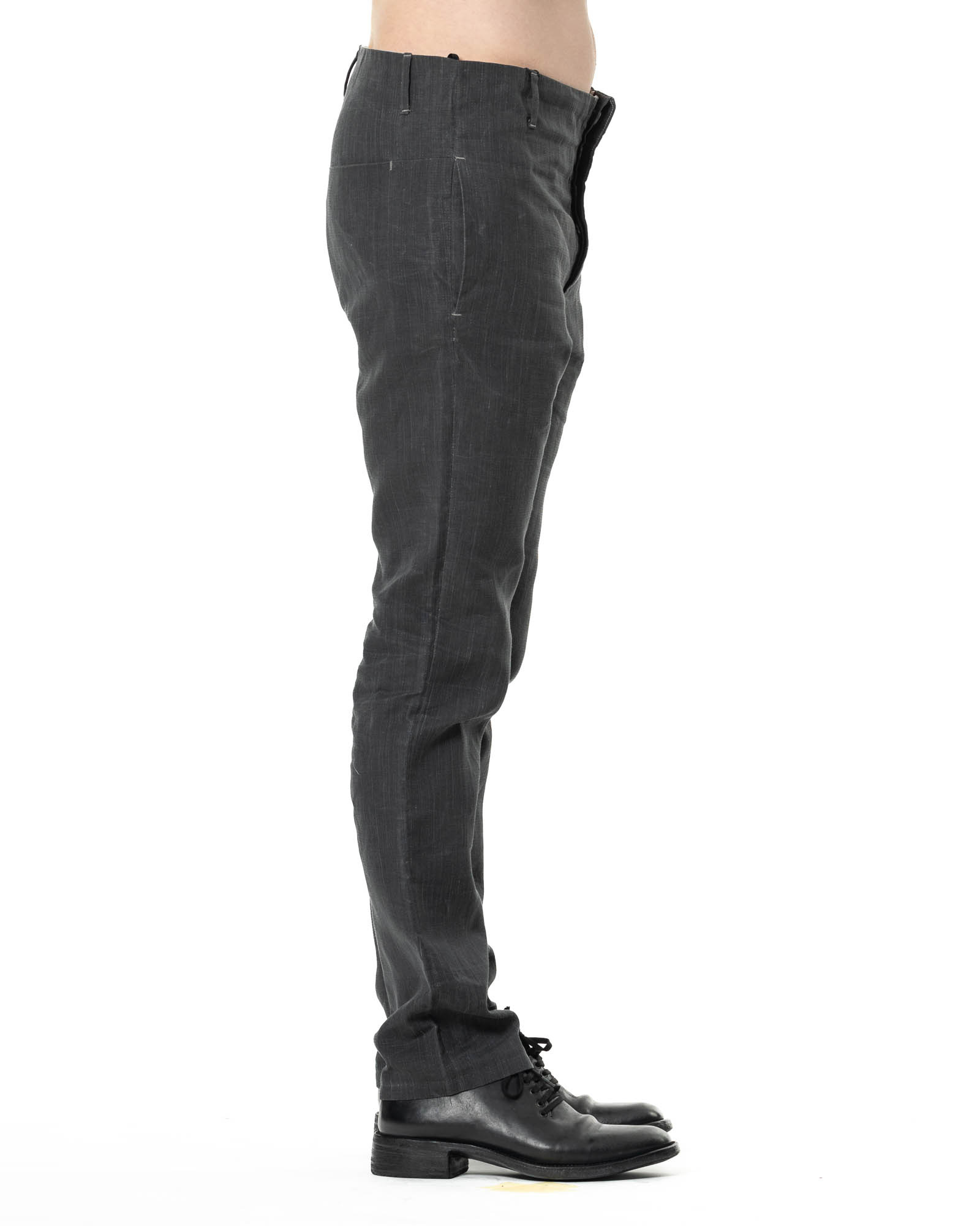 Split Rear Pants hide-m | KANG Men Back Split Low Crotch Pants, black