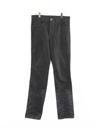 KANG MPD 010 LY COHAX CD Men Back Split Fitted Denim Pants Herren Hose Trousers cotton semi waxed off black hide m 1
