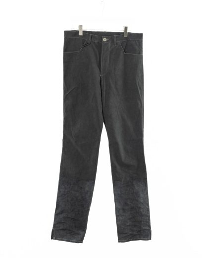 KANG MPD 010 LY COHAX CD Men Back Split Fitted Denim Pants Herren Hose Trousers cotton semi waxed off black hide m 1