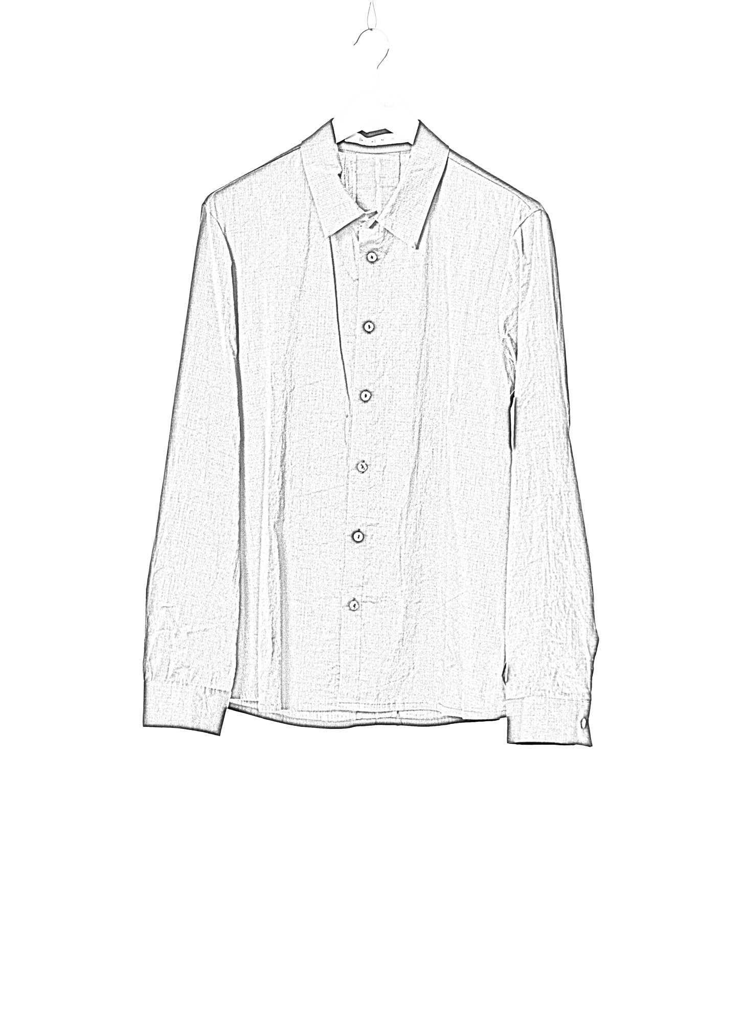KANG MSHR 005 LY DEPCHEC Men Back Split Relaxed Fit Shirt Herren Hemd cotton silk dark grey hide m 2