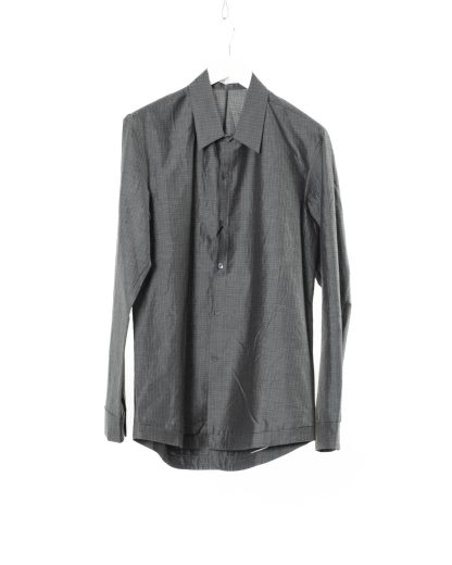 KANG MSHR 012 MO DEPCHEC Men Hand Stitched Hem Border Relaxed Fit Shirt Herren Hemd cotton silk grey hide m 1
