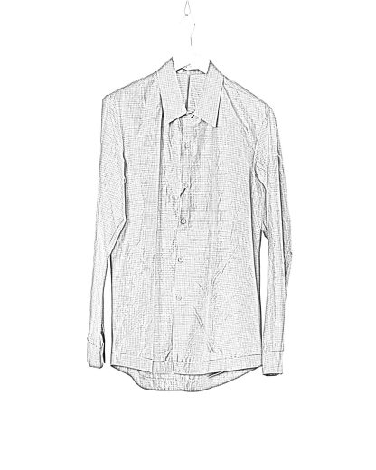 KANG MSHR 012 MO DEPCHEC Men Hand Stitched Hem Border Relaxed Fit Shirt Herren Hemd cotton silk grey hide m 2