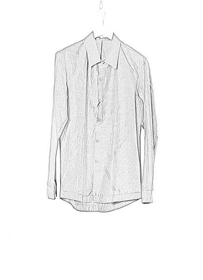 KANG MSHR 012 MO DEPCHEC Men Hand Stitched Hem Border Relaxed Fit Shirt Herren Hemd cotton silk grey hide m 2