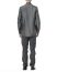 KANG MSHR 012 MO DEPCHEC Men Hand Stitched Hem Border Relaxed Fit Shirt Herren Hemd cotton silk grey hide m 5