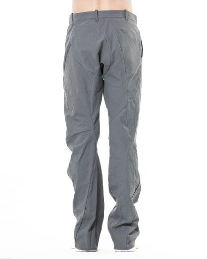 LEON EMANUEL BLANCK DIS M BCP 01 Men Distortion Bootcut Pants Herren Hose solid linen cotton ea dark grey hide m 5