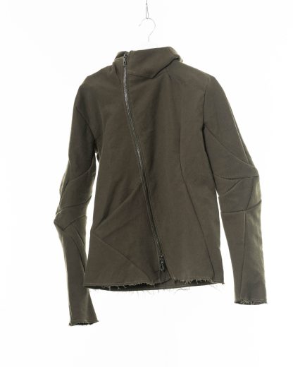 LEON EMANUEL BLANCK DIS M LJHO 02 Men Distortion Hooded L Jacket cotton linen military green hide m 1