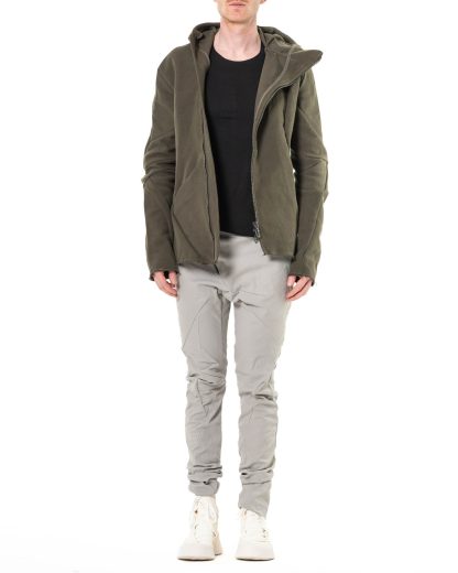 LEON EMANUEL BLANCK DIS M LJHO 02 Men Distortion Hooded L Jacket cotton linen military green hide m 3