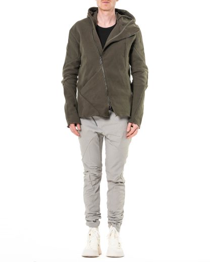 LEON EMANUEL BLANCK DIS M LJHO 02 Men Distortion Hooded L Jacket cotton linen military green hide m 4