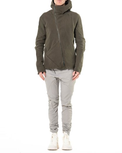 LEON EMANUEL BLANCK DIS M LJHO 02 Men Distortion Hooded L Jacket cotton linen military green hide m 5