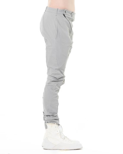 LEON EMANUEL BLANCK DIS M SKCP 01 Men Distortion Skinny Pants Herren Hose cotton ultra weave elasthan light grey hide m 4