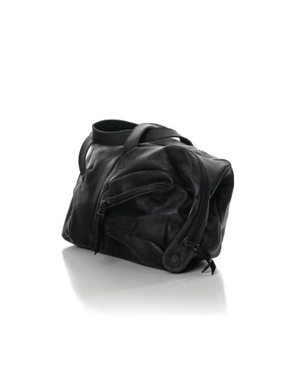 LEON EMANUEL BLANCK DIS WEB 01 S Weekender Bag small horse leather black hide m 5