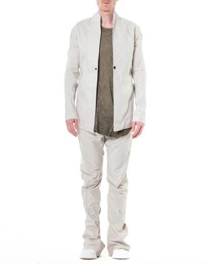 LEON EMANUEL BLANCK FP M SB 01 Men Forced Short Blazer Herren Jacke linen cotton elastan natural hide m 3