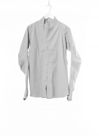 LEON EMANUEL BLANCK LEB DIS M DS 01 Men Distortion Dress Shirt Herren Zip Hemd cotton ultra weave elasthan light grey hide m 1