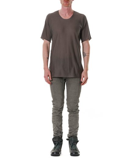 LABEL UNDER CONSTURCTION Men Arched Tshirt Herren Tee cotton lightweight medium grey hide m 3