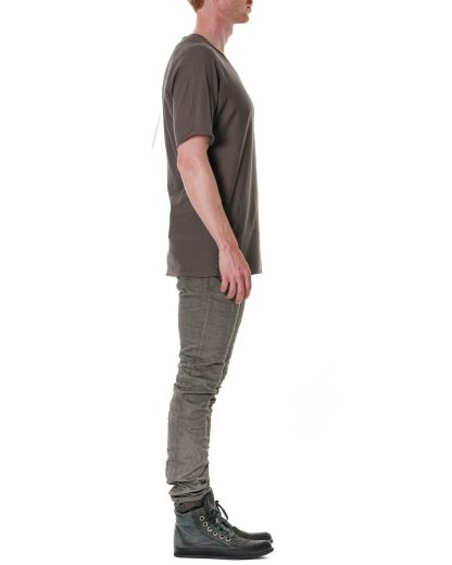 LABEL UNDER CONSTURCTION Men Arched Tshirt Herren Tee cotton lightweight medium grey hide m 4