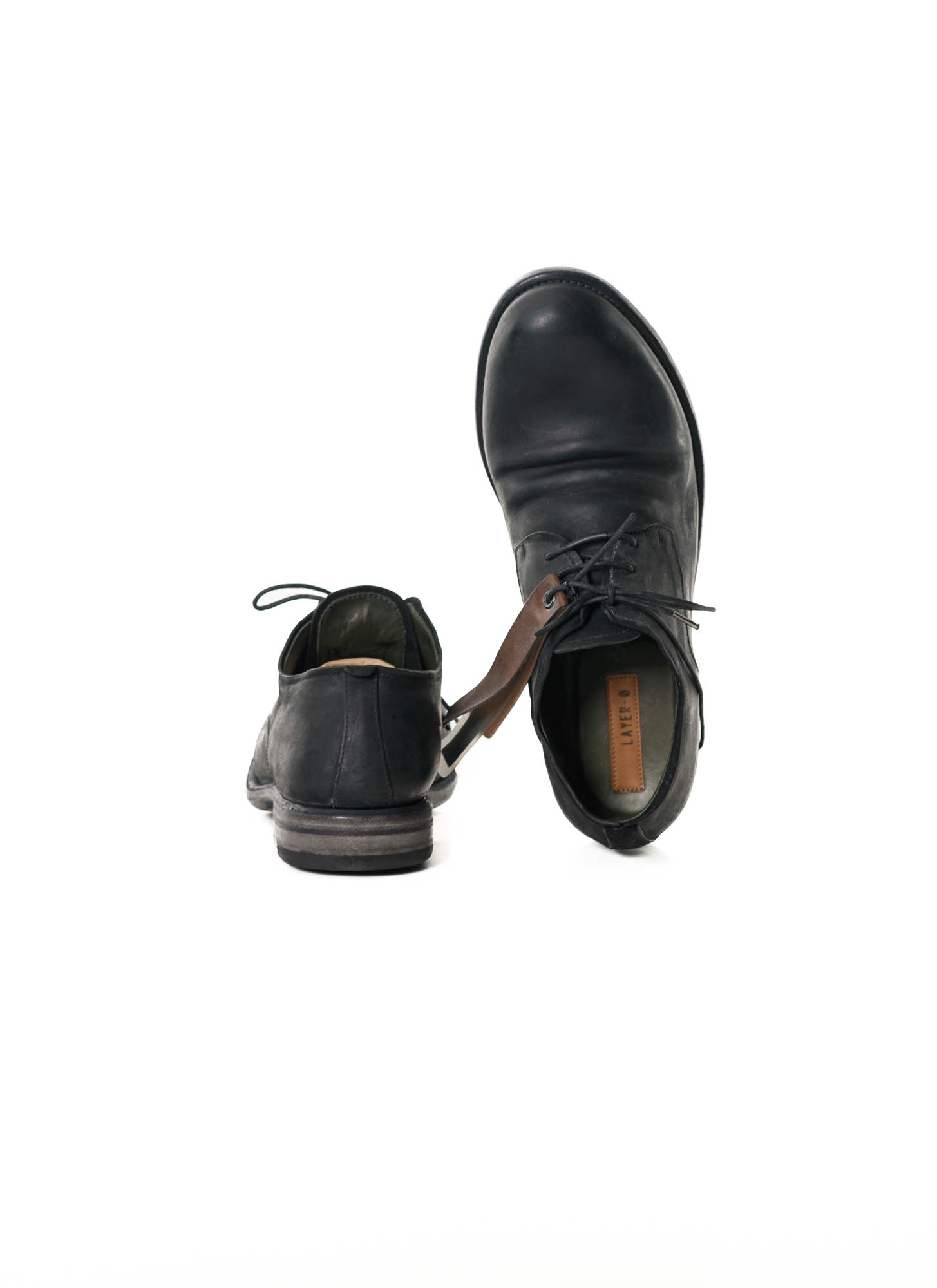 hide-m | LAYER-0 Men Shoe 1.5 H7 GW black horse cordovan
