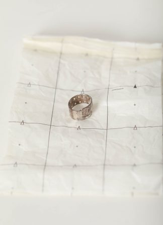 Taichi Murakami Displacement Ring men women unisex oxidised pure 925 sterling silver hide m 1