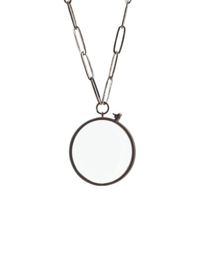Taichi Murakami Loupe Optical Necklace men women jewellery jewelry polished 925 sterling silver hide m 2
