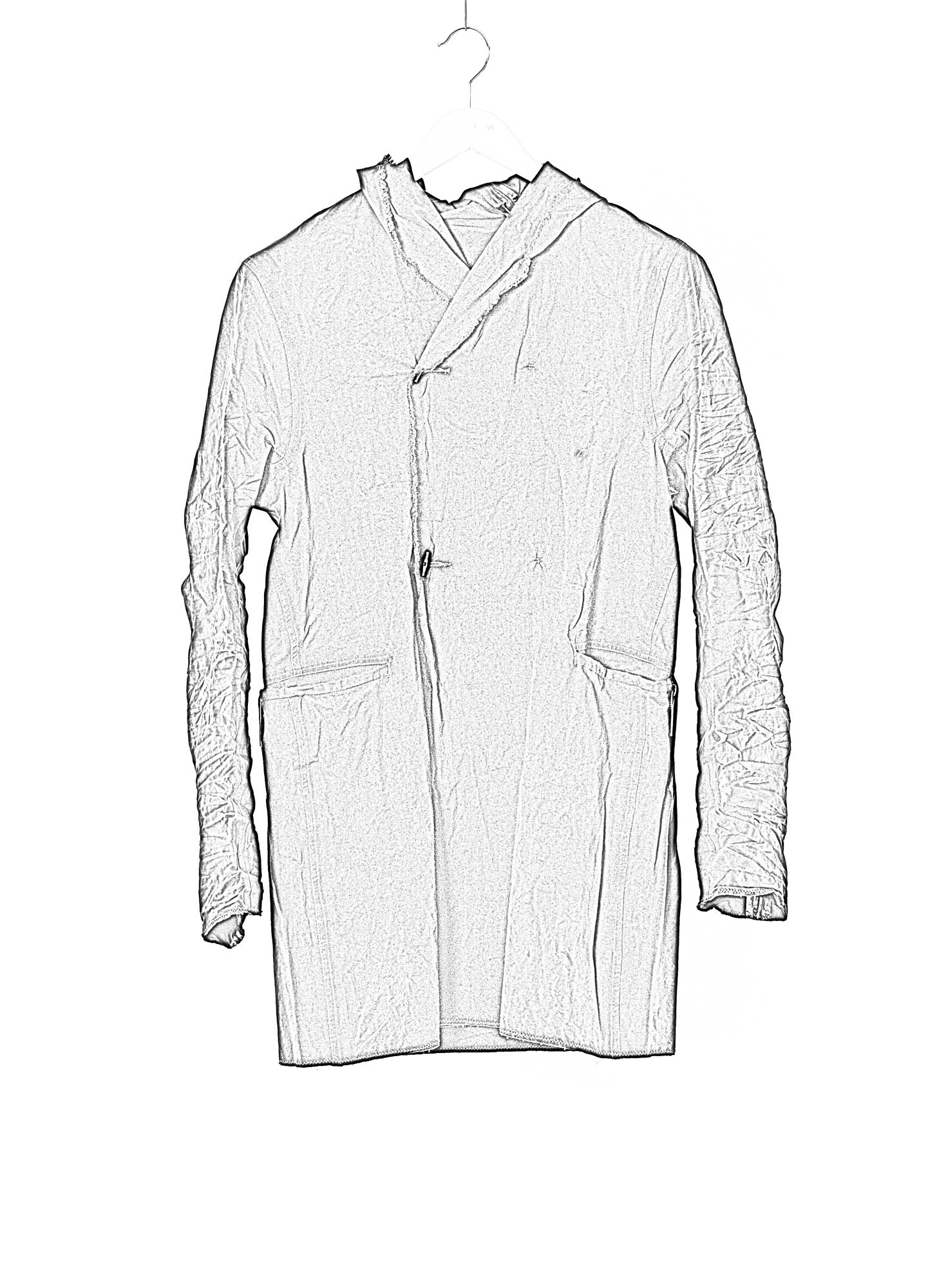 Taichi Murakami Men Coin Hooded Jacket Semilong reversible Herren Jacke cotton black hide m 2