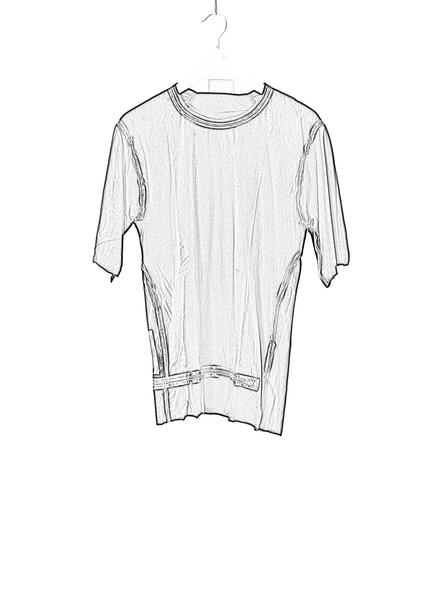 Taichi Murakami Men Coin T Shirt U Short Sleeve Herren Tshirt seam tape cotton black hide m 2