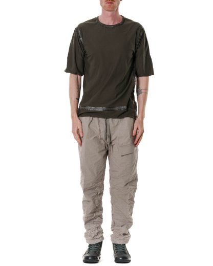 Taichi Murakami Men Coin T Shirt U Short Sleeve Herren Tshirt seam tape cotton khaki hide m 3