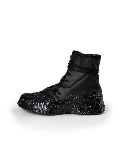 LEON EMANUEL BLANCK DIS M FWHTS 01 Men Distortion Featherweight High Top Sneaker Symbiosis Sole Herren Shoe Schuh horse leather black hide m 3