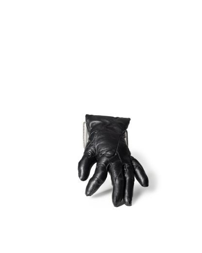 LEON EMANUEL BLANCK DIS M:W Hand 01 Distortion Hand Necklace 925 sterling silver horse leather black hide m 3