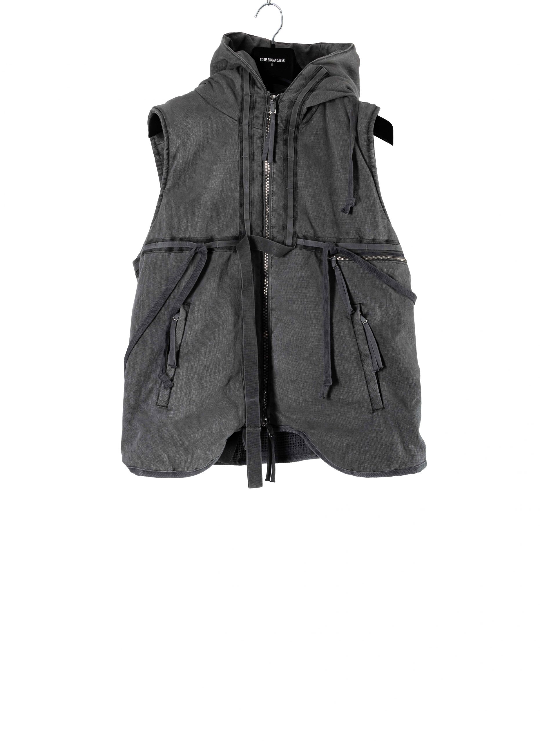 トップス boris bidjan saberi vest hide-m | BORIS BIDJAN SABERI men PADDED VEST1, dark grey