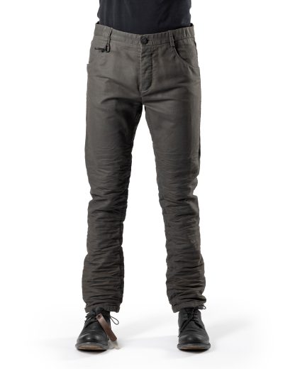 LAYER 0 Men 5 Pocket Pants 110 Herren Hose Jeans canvas cotton grey green hide m 3
