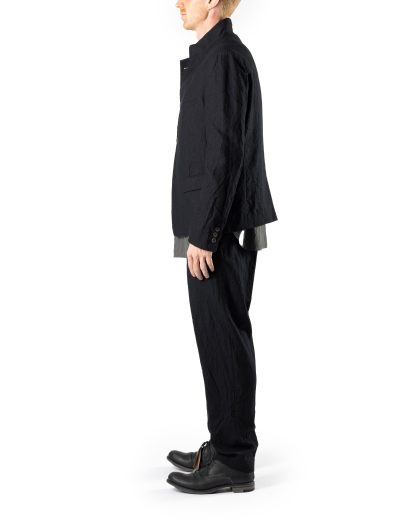 FORME D’EXPRESSION UG065 MTVB Men Shrunken Jacket Herren Blazer Jacke new wool ramie black hide m 6