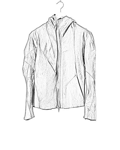 LEON EMANUEL BLANCK DIS M AJHO 01 Men Distortion Hooded Aviator Jacket calf leather dark grey hide m 2