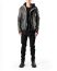LEON EMANUEL BLANCK DIS M AJHO 01 Men Distortion Hooded Aviator Jacket calf leather dark grey hide m 3