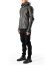 LEON EMANUEL BLANCK DIS M AJHO 01 Men Distortion Hooded Aviator Jacket calf leather dark grey hide m 7
