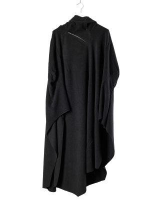 LEON EMANUEL BLANCK DIS M PONCHO 01 Men Distortion Poncho virgin wool cashmere black hide m 1