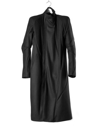 LEON EMANUEL BLANCK DIS M PSC 01 Men Distortion Power Shoulder Coat merino wool black hide m 1