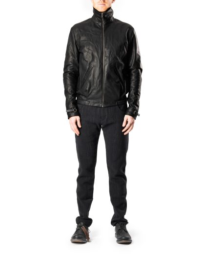 M.A+ Maurizio Amadei J411Z SY 1.0 Men Bomber Jacket Herren Jacket Lederjacke cow leather black hide m 4