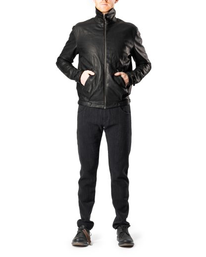 M.A+ Maurizio Amadei J411Z SY 1.0 Men Bomber Jacket Herren Jacket Lederjacke cow leather black hide m 5