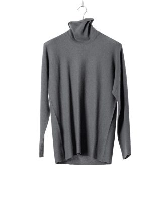 LABEL UNDER CONSTURCTION 44YSW209 Men Turtleneck Arched Shoulder Sweater cashmere medium grey hide m 11