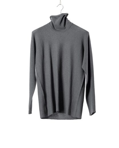 LABEL UNDER CONSTURCTION 44YSW209 Men Turtleneck Arched Shoulder Sweater cashmere medium grey hide m 11