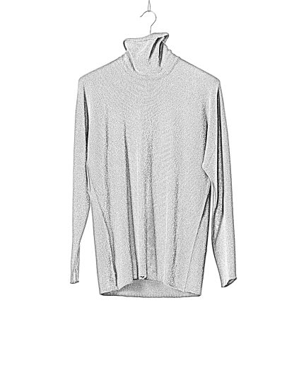 LABEL UNDER CONSTURCTION 44YSW209 Men Turtleneck Arched Shoulder Sweater cashmere medium grey hide m 12