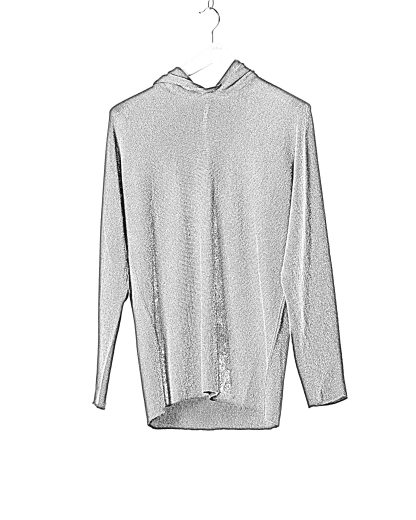 LABEL UNDER CONSTURCTION 44YSW212 Men Hoodie Arched Shoulder Sweater Herren Pullover Pulli cashmere grey blue hide m 2