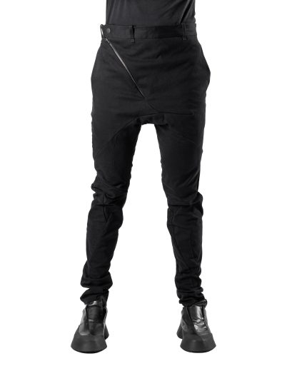 LEON EMANUEL BLANCK DIS M SKCP 01 Men Distortion Skinny Pants Herren Hose cotton tenco weave tencel cotton ea black hide m 3