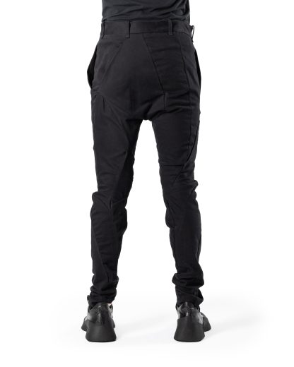 LEON EMANUEL BLANCK DIS M SKCP 01 Men Distortion Skinny Pants Herren Hose cotton tenco weave tencel cotton ea black hide m 5
