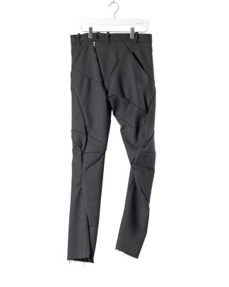 LEON EMANUEL BLANCK LEB DIS M SP 01 Men Distortion Straight Pants Herren Hose virgin wool cotton elastane dark grey hide m 1