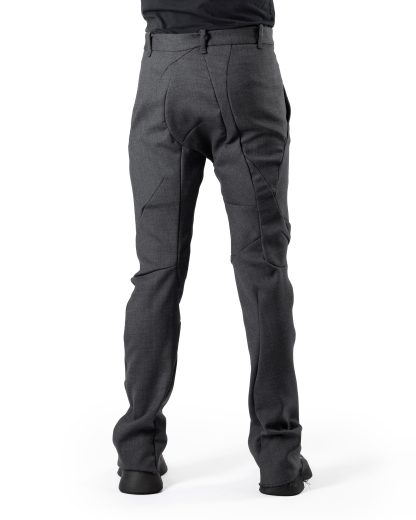 LEON EMANUEL BLANCK LEB DIS M SP 01 Men Distortion Straight Pants Herren Hose virgin wool cotton elastane dark grey hide m 5